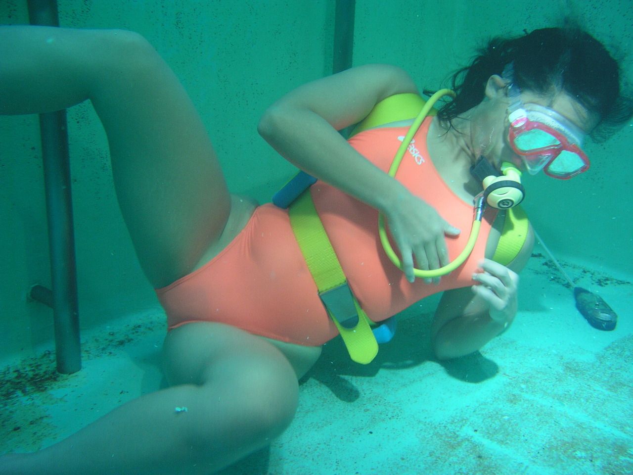 Nude scuba diving