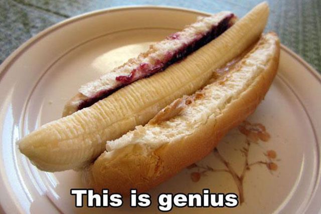 Make peanut butter banana sandwich