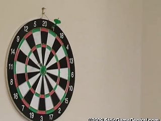 British girls playing strip darts