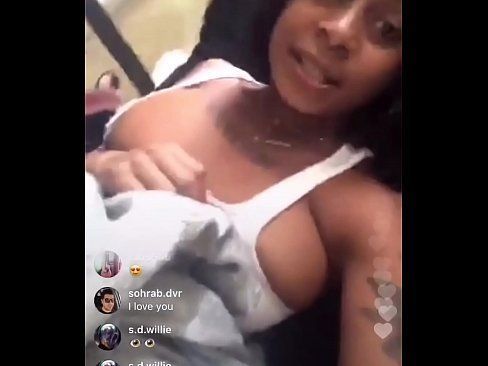 Girl flashes instagram live