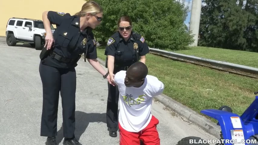 best of White arrested uniform with black girl