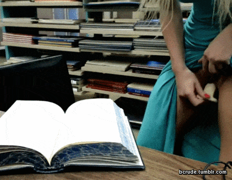 Teen caught masturbating girls public library
