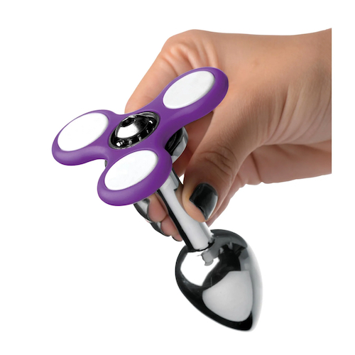 Frisky light fidget spinner anal plug