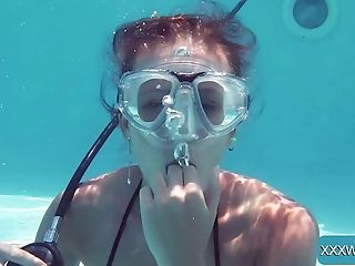 Alia testing dildo underwater
