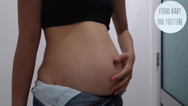 Wonder W. reccomend food baby bloated sexy belly