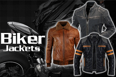 Black leather biker jacket school uniform