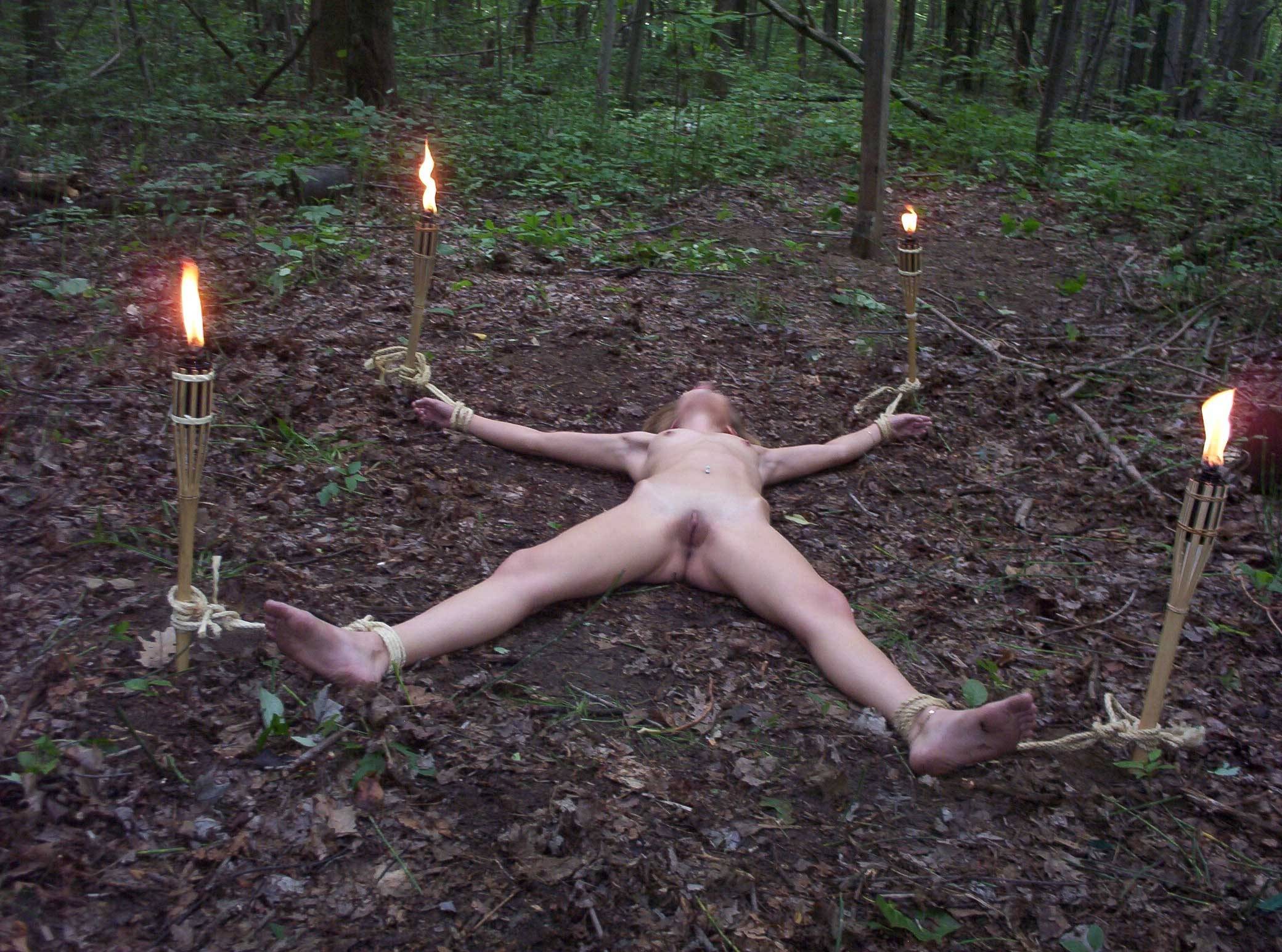 best of Bondage latex outdoor sexy slave forest
