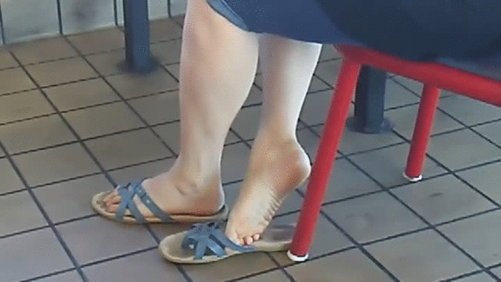 Candid feet woman sandals shoe fetish