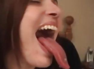 Tinas very sexy long tongue