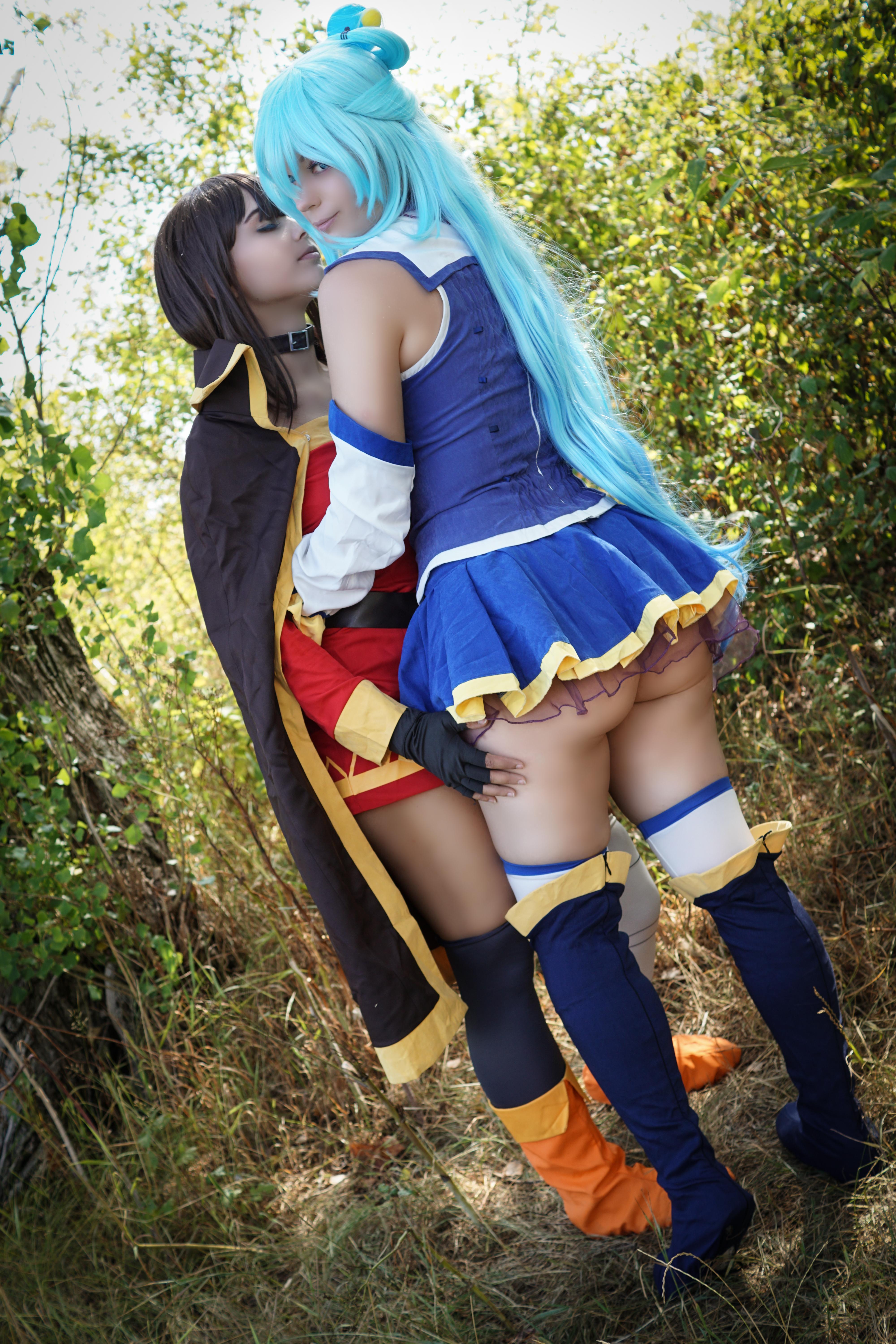 Konosuba cosplay aqua megumin darkness