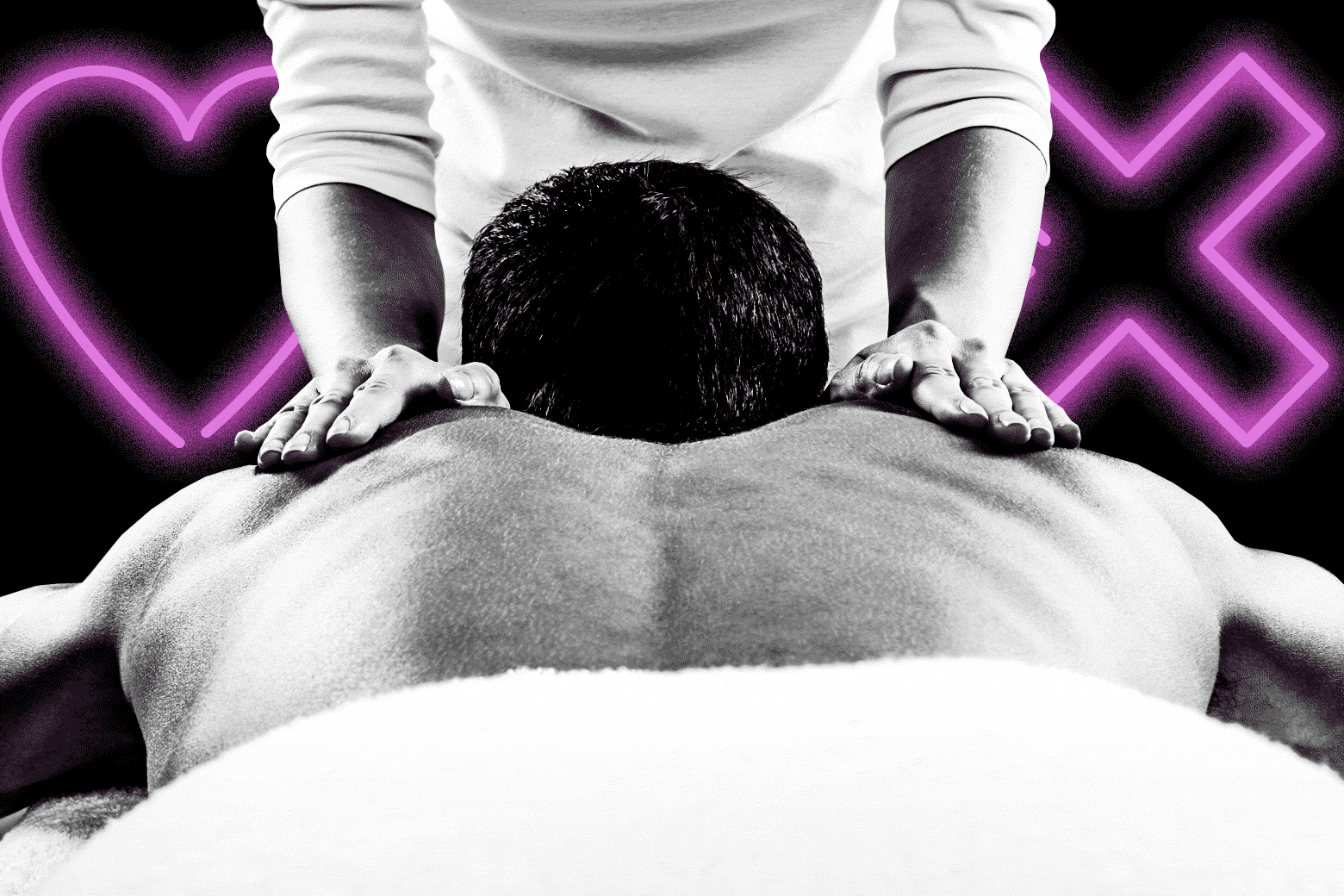 Husband gives massage time butt plug