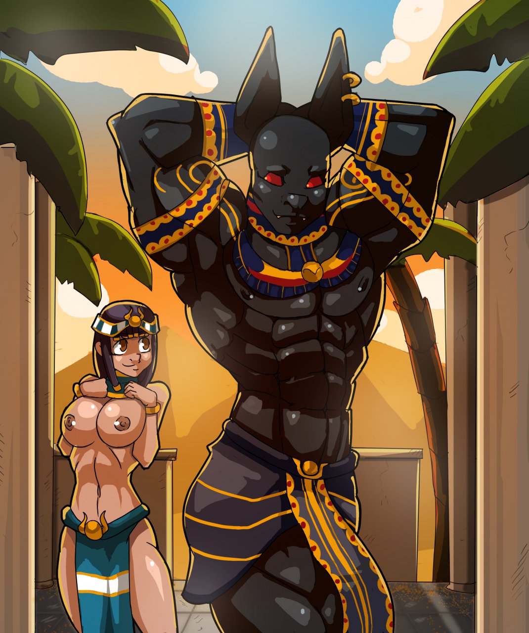 Compilation photo anubis bastet egyptian goddess