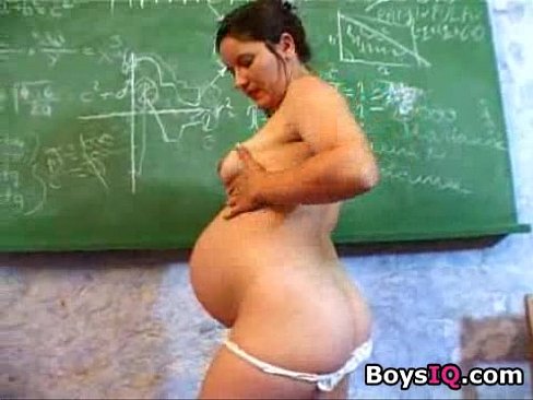 Pregnant teacher fucks stud