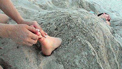 Buried sand tickled