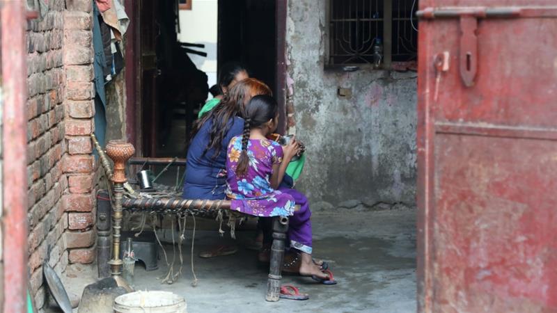 Indian aunty with hubby starting