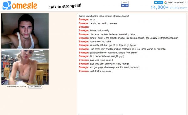 Omegle flingster talks dirty while playing