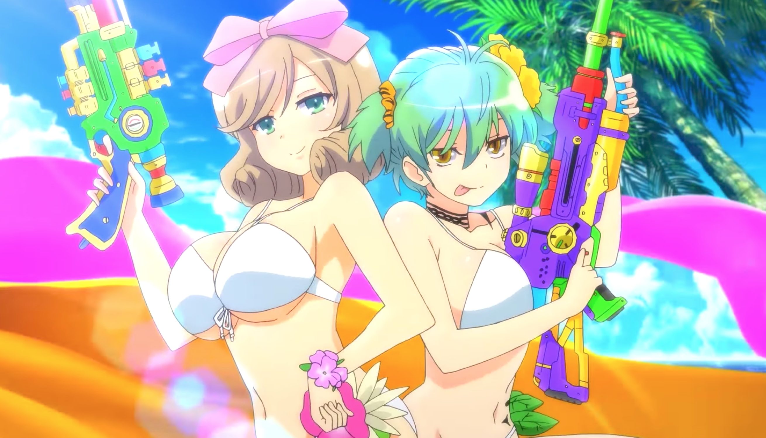 Senran kagura peach beach splash kissing