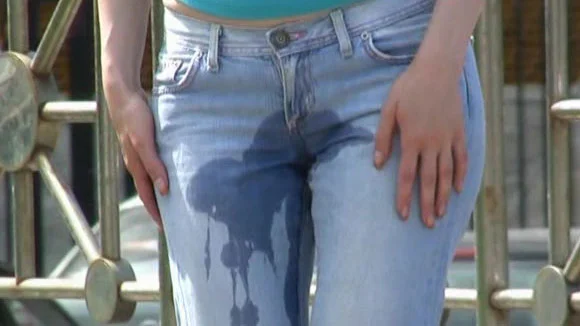 Opal reccomend wetting blue jeans peeing herself from